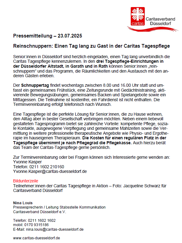2025 Probetag im caritas zetrum